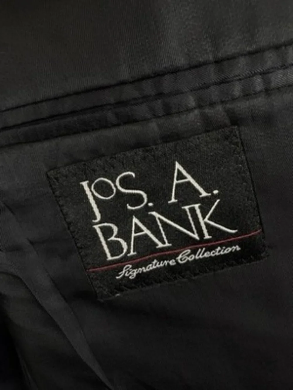 Jos A Bank Blazer 43r Wool Navy Blue Suit Jacket Mens 2 Signature Collection